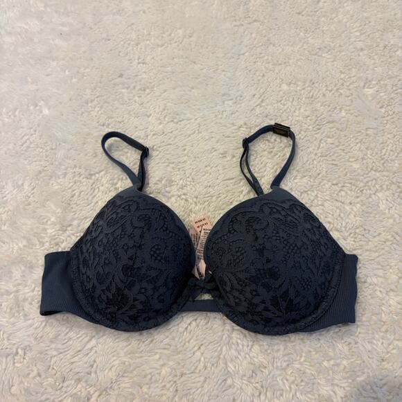 Victoria's Secret Other - NWT VS Dream Angels Navy Body Lace Overlay Padded Bra 32C Sexy Lingerie Hot